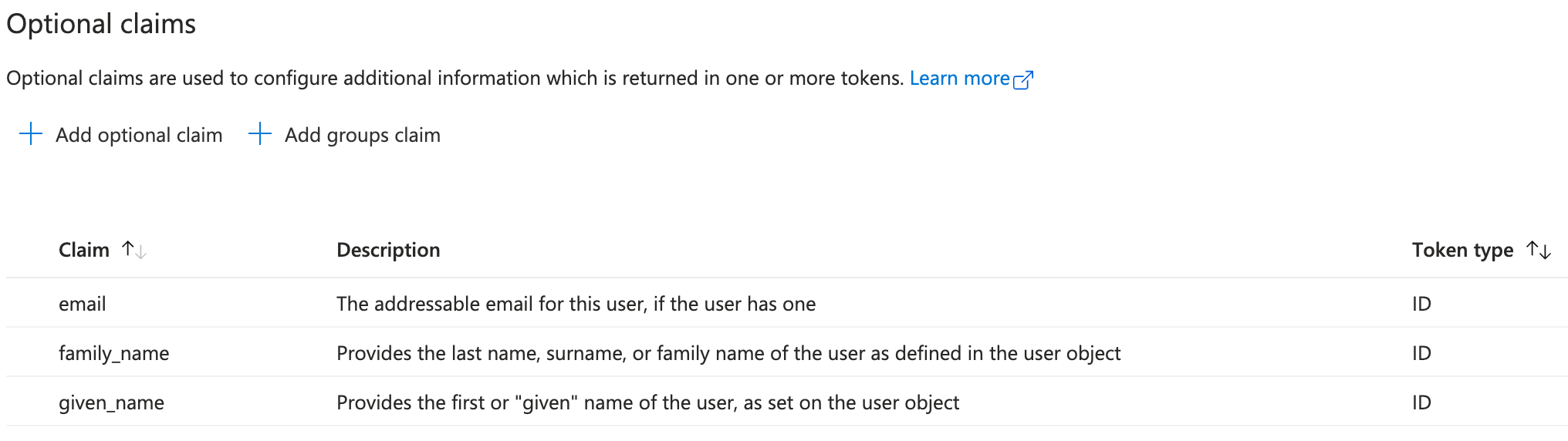 Token Configuration