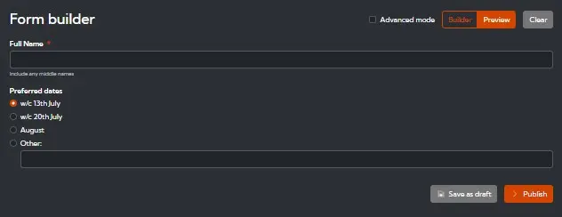 Draft preview