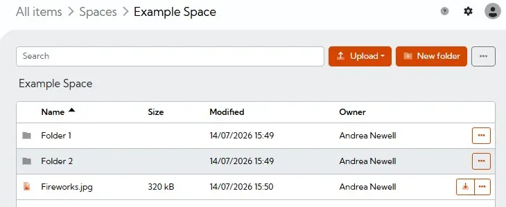 Example space