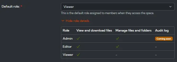 Configuring member roles