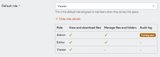 Configuring member roles