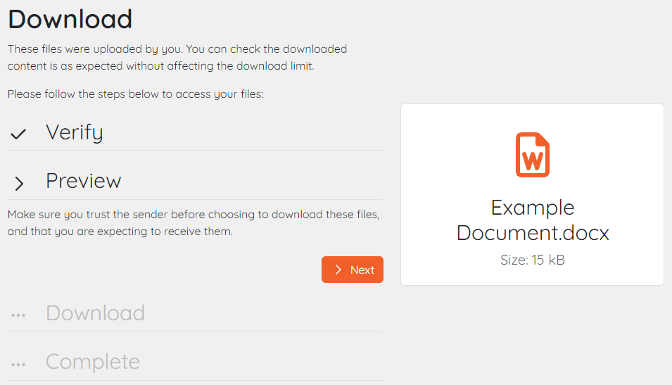 Verify download